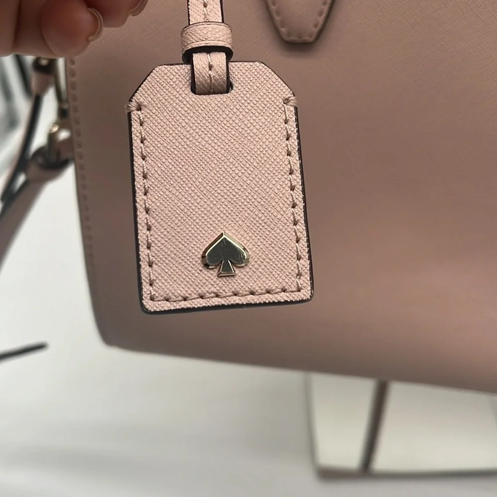 Kate Spade New York Pink Leather Dome Double Handle Crossbody Satchel BLEMISH
